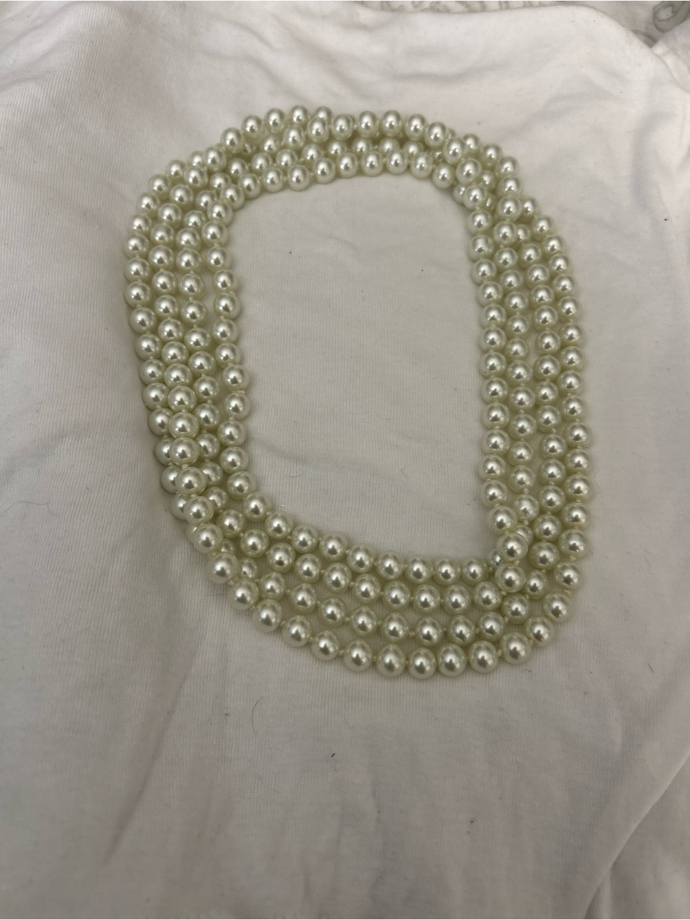 Anne Klein Multi-Strand Pearl Necklace in Cream